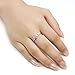 Women's Fashion Heart Crystal Engagement Wedding Cz Band Eternity Cubic Zirconia Ring Silver