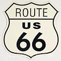 CLASSIC SERVICE SIGNS - ROUTE 66 SHIELD - OFFICIALLY LICENSED STEEL METAL ADVERTISING WALL PLAQUE SIGN - 32CM X 32CM FUN GIFT