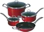Chantal 7-Piece Copper Fusion Cookware Set, Chili Red