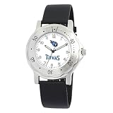 NFL Men's TI20010 Tennessee Titans Team Player Black Leather Watch