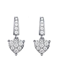 Ze Sterling Silver 1/5ct tw Diamond Earrings