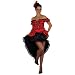 Burlesque Moulin Rouge Can Can Saloon Girl Ladies Fancy Dress Costume Large