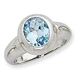 Sterling Silver Blue Topaz Ring