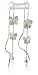 Brilliant 8 & 6mm Clear AB Butterfly Swarovski Crystal, Dangle Earring Threader Sterling Silver (3039)