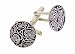 Handcrafted sterling silver and aluminium black roses cufflinks