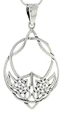 Sterling Silver Celtic Knot Pendant, 1 3/8 in. (35mm)