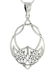 Sterling Silver Celtic Knot Pendant, 1 3/8 inch