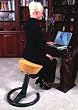 Via Swopper Stool - Cachet Micro Fibre Seat (Black Fabric)