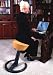 Via Swopper Stool - Cachet Micro Fibre Seat (Black Fabric)