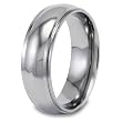 Domed Polished Titanium Ring (7.5mm) - Sizes 6 - 13