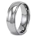 Domed Polished Titanium Ring (7.5mm) - Sizes 6 - 13