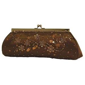 Buy Clutch Adorned with Beads, Pearls and Kiss Closure Evening Bag (Iris) by NiteBags