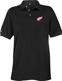Detroit Red Wings Black Classic Pique Stainguard Polo Shirt