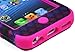 BasTexWireless Bastex Heavy Duty Hybrid Case for Apple Iphone 5c - Hot Pink Silicone / Purple & Green Diamond Chevron Tribal Aztec Hard Shell