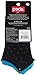 Peds Lightweight No Show Black Tips, Solids, Dots, Women Size 5-10, 4 Pair