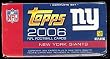 2006 Topps Football Cards Complete Factory Set - New York Giants Bonus Edition (385 cards + 5 exclusive Giants cards)