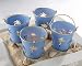 Palm Breezes Beach Pail Tealight Holder ? Set of 4 Beach Wedding Favors