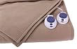 Soft Heat Luxury Micro-Fleece Low-Voltage Electric Heated King Size Blanket, Beige