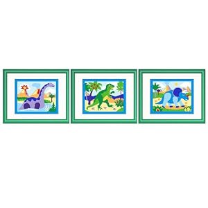 Dinosaurland Set of 3 Framed Prints