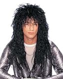 BLACK Heavy Metal Costume Wig - Great for Rock n Roll or Punk Costumes