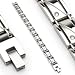 316L Stainless Steel Bracelet/Clear Stones - Length 7.8" (198mm) - Width 11mm