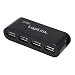 LogiLink 4-Port Hub USB 2.0 mit Netzteil, schwarz