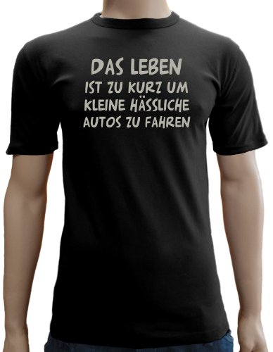 Touchlines Herren T-Shirt Das Leben ist zu kurz... SLIMFIT, black/silver, M, SF117 Preisvergleich