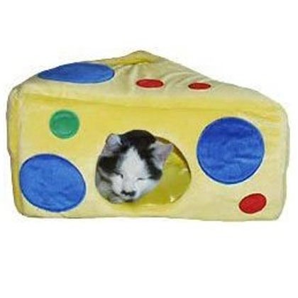 Vo-Toys Cheese Wedge Plush Cat House