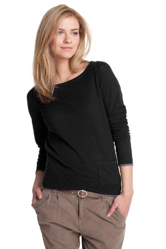 edc by ESPRIT Damen Pullover, 042CC1I002, Gr. 38 (M), Schwarz (black 001) Preisvergleich