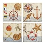 Set 4 Fisherman Warf's Metal Wall Coastal Sculpture Set 4 Fisherman Warf's Metal Wall Coastal Sculpture