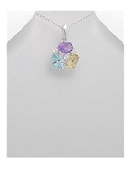 CZ Pendant Necklace In 92.5 Sterling Silver