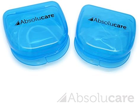 Absolucare Teeth Grinding Mouth Guard - Night Dental Protector Set of 2 + Cases