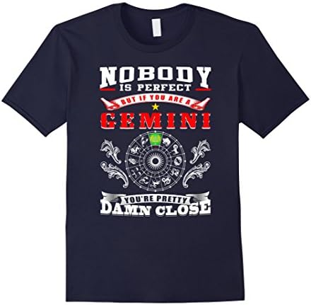 Men's gemini t shirt - Best Gemini Birthday gift - Zodiac Shirt Large Navy