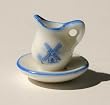 Dollhouse Miniature Delft Design Porcelain Pitcher & Bowl