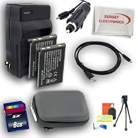 SSE Deluxe Point & Shoot Kit Featuring Hard Case, 8GB Memory Card, Memory Card Reader, HDMI, (2) CGA-S007E Extended Life Battery, Rapid Home & Travel Charger w/ Cleaning Cloth For PANASONIC DMC-FS5, DMC-FS20, Lumix DMC-FX36, DMC-FX36GK, DMC-FX500, DMC-FX500K, DMC-FX500S, DMC-FX520, DMC-FX520GK, PANA