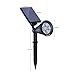 Nekteck Solar Powered Garden Spotlight - Outdoor Spot Light for Walkways, Landcaping, Security, Etc. - Ground or Wall Mount Options (1, White)