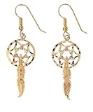 Beautiful! Yellow-gold Black Hills Gold Dream Catcher dangle-earrings