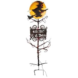 Pre-Lit Yard Sign - Witch