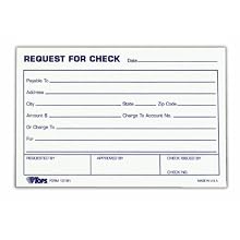 TOPS Check Request Forms, 4 x 6 Inch, 100 Sheets, 2-Pack, White (12181)