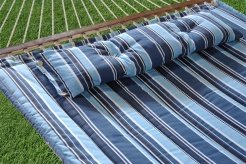 Bliss Hammocks Euro Quilted Hammock - Blue/White Stripe