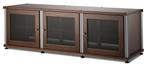 Salamander Synergy 237 AV Cabinet w Three Doors WalnutSilver