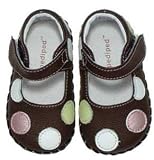  Pediped Baby Girl Shoes - Giselle Chocolate Brown with Polka Dots (Size=S:(6-12 Months))