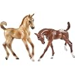 Breyer Colorful Foals Dun Quarter Horse and Chestnut Appaloosa Foal