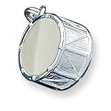 Sterling Silver Drum Charm with 20 inch Sterling Silver Chain