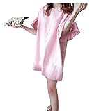 （リアンジュ・アイ）Liange・ai マタニティ　ドレス　ワンピース　 秋 オリジナルポーチ付き (XL, ピンク)