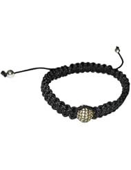Yellow Sapphire Bead Macrame Bracelet Sterling Silver Fashion Jewelry