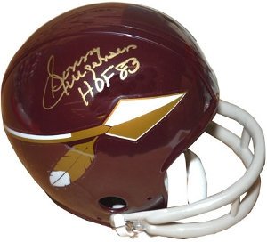Sonny Jurgensen Autographed/Hand Signed Washington Redskins 2bar TB Maroon Mini Helmet HOF 83
