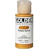 Golden Fluid Acrylic Paint 1 Ounce-Yellow Ochre