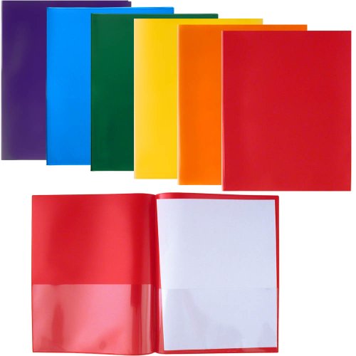 StoreSMART® - SMART Folders - Primary Colors 6-Pack - Letter Size, 2 Pocket - holds 200 sheets - R935PCP6