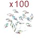 So Beauty 100pcs Colorful Rhombus Flat Back Rhinestones Flatback acrylic Gems for Nail Art